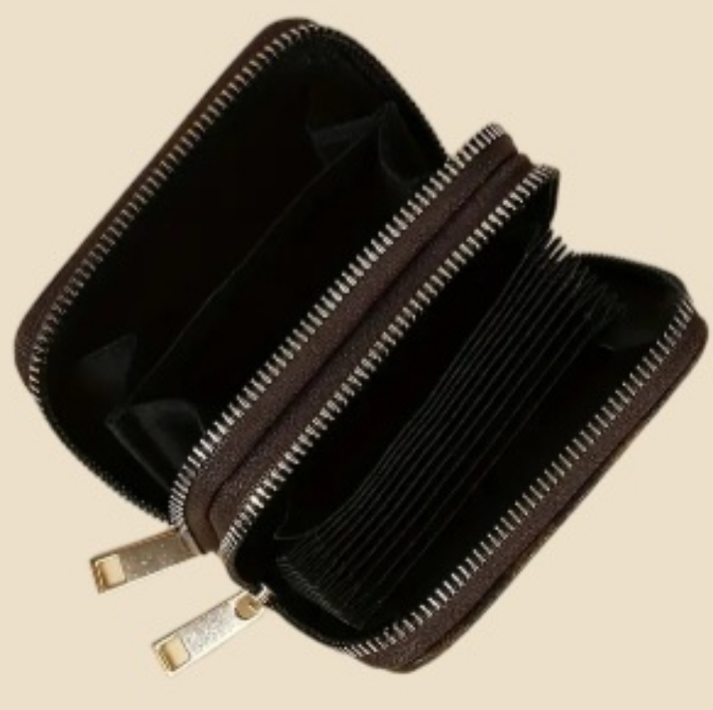 Brown Monogram Checkerboard Wallet Zip Zippy Around Double Zip Walet Brown/Black - Picture 12 of 16